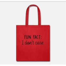 Fun Fact I Don't Care Red Tote Bag